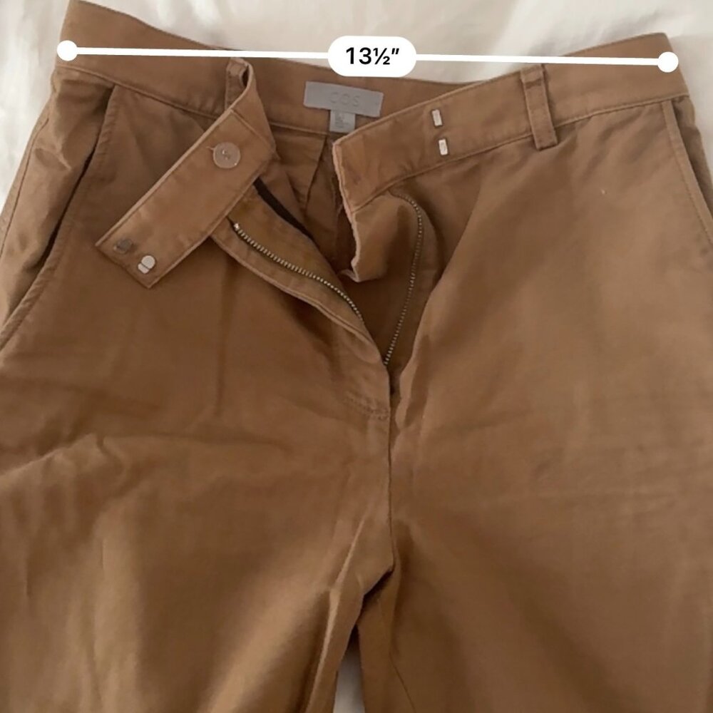 COS tan khaki cotton trousers, size 4